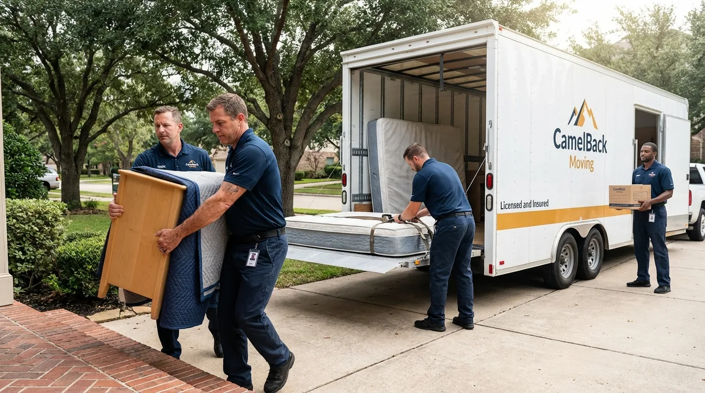 Crew loading residential truck for cross-state move from Cadiz, KY